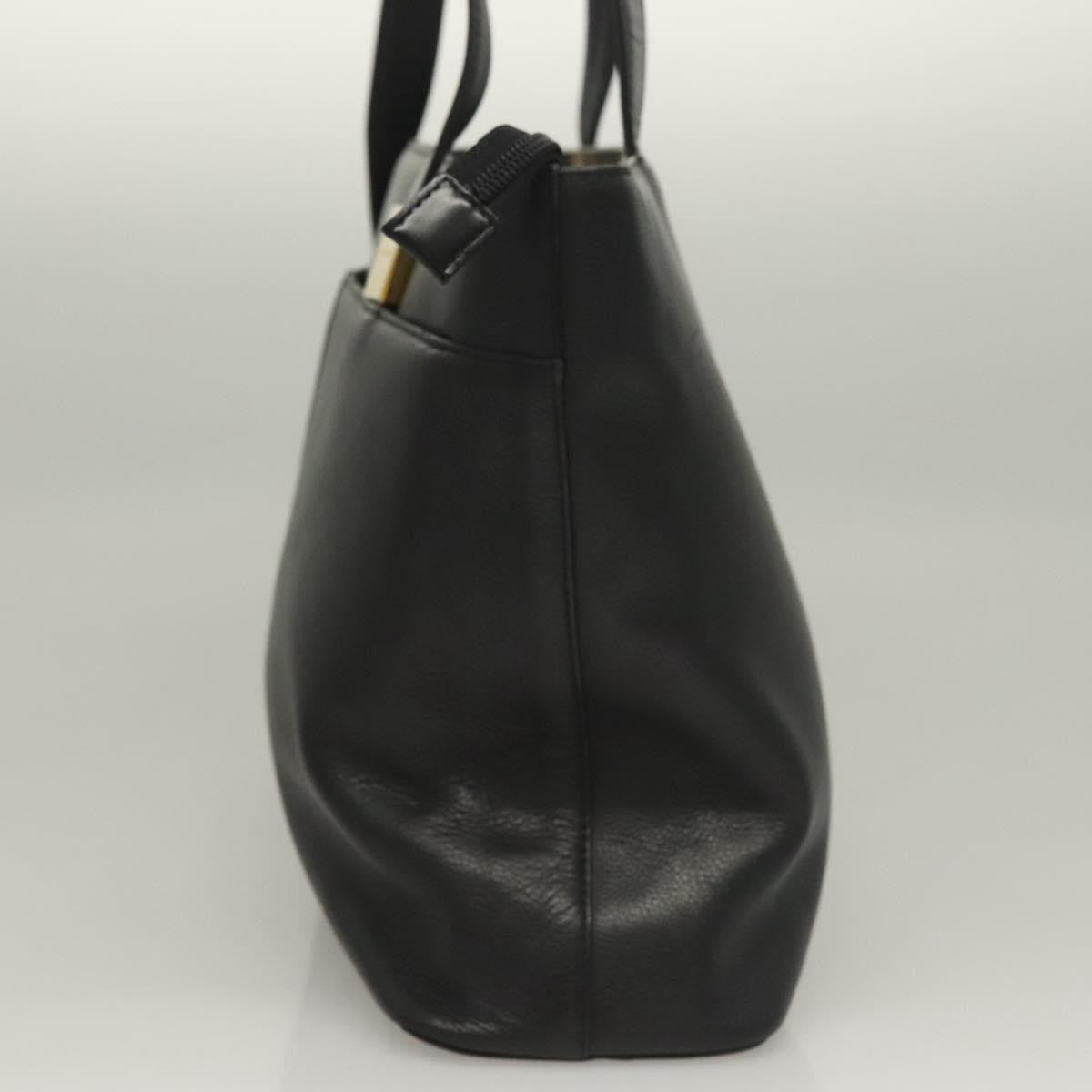 Burberry Tote Leather, BLACK, LEATHER, Tote bag