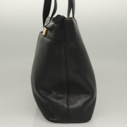 Burberry Tote Leather, BLACK, LEATHER, Tote bag