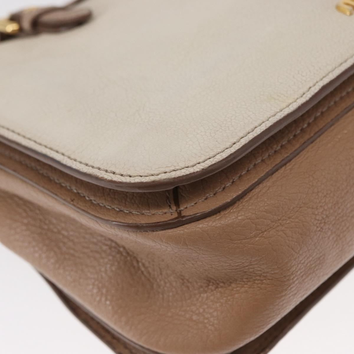 Miu Miu Madras Convertible Lock Tote Leather, BEIGE, LEATHER, Handbag