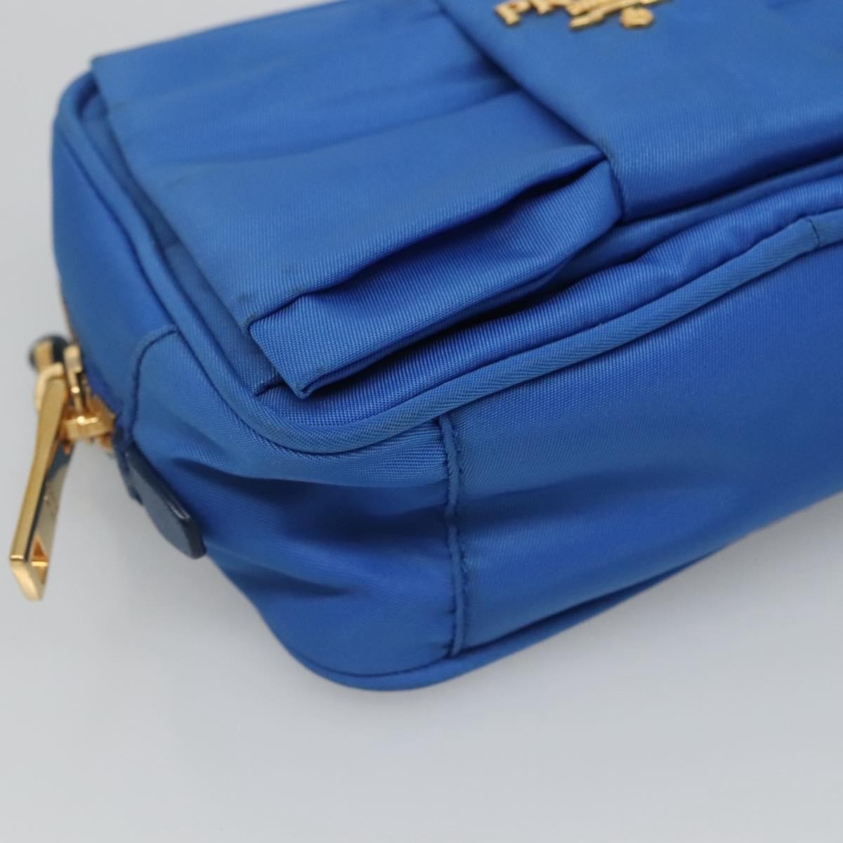 Prada Bow Camera Crossbody Bag Tessuto, BLUE, NYLON, Shoulder bag
