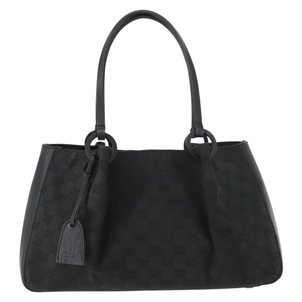 Gucci Vintage Handbag Canvas, BLACK, CANVAS, Handbag