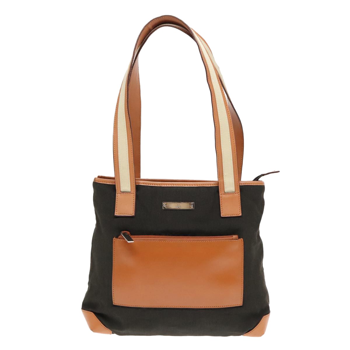 Gucci Vintage tote Canvas, KHAKI, CANVAS, Tote bag