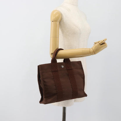 Hermes Fourre-tout Herline Fourre-tout Herline, Brown, Canvas, Tote Bag