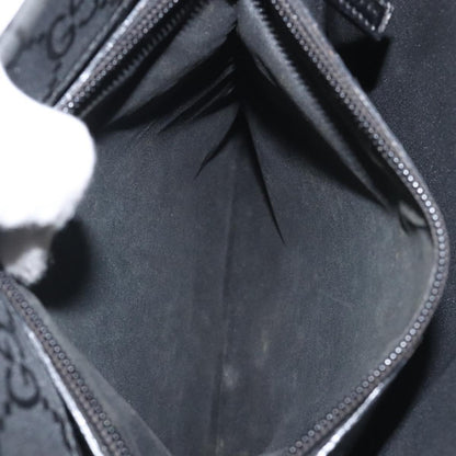 Gucci Vintage Bamboo Handle Tote GG Nylon, BLACK, NYLON, Tote bag