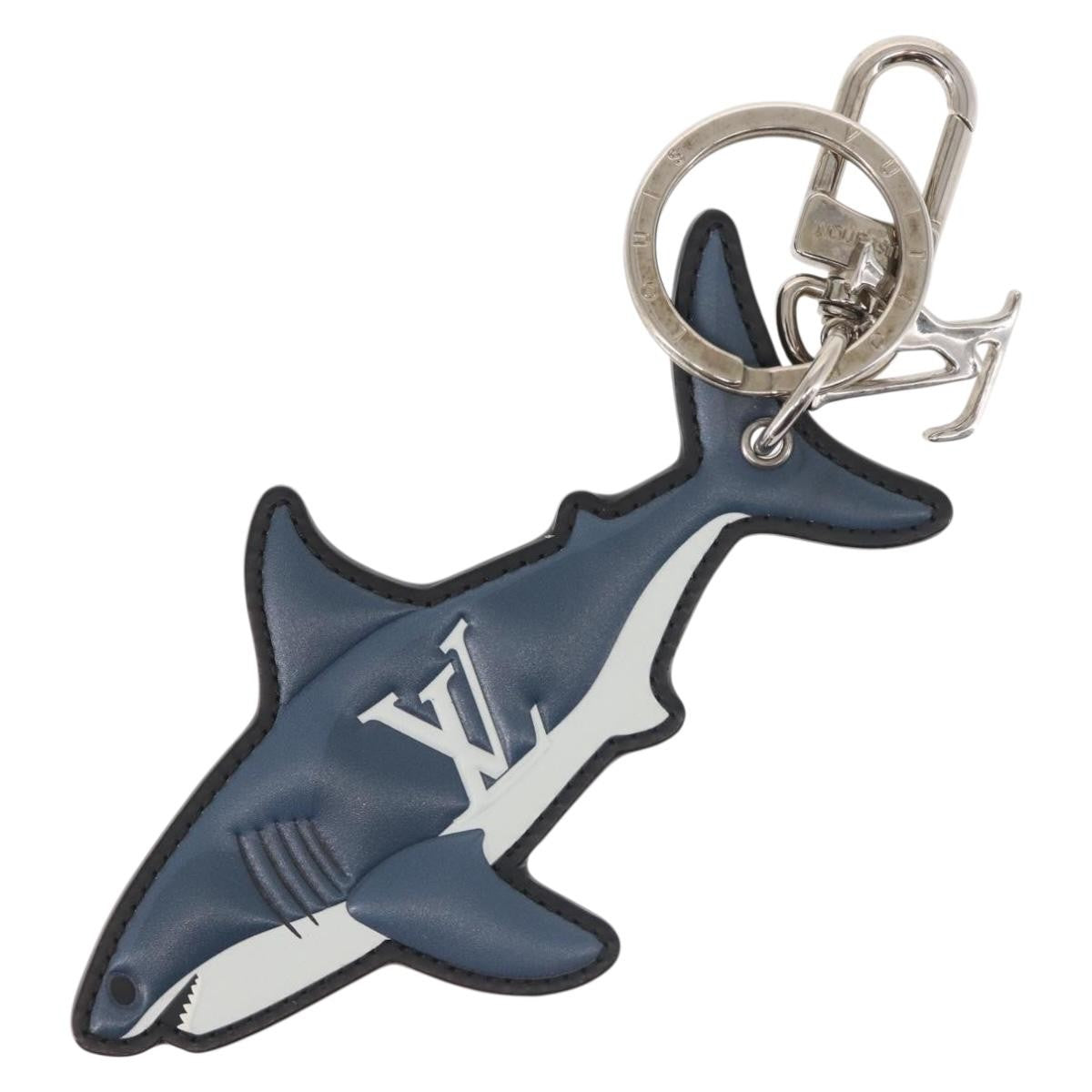 Louis Vuitton Animal Family Bag Charm and Key Holder Metal with Leather, BLUE, LEATHER, Charms and Keychains