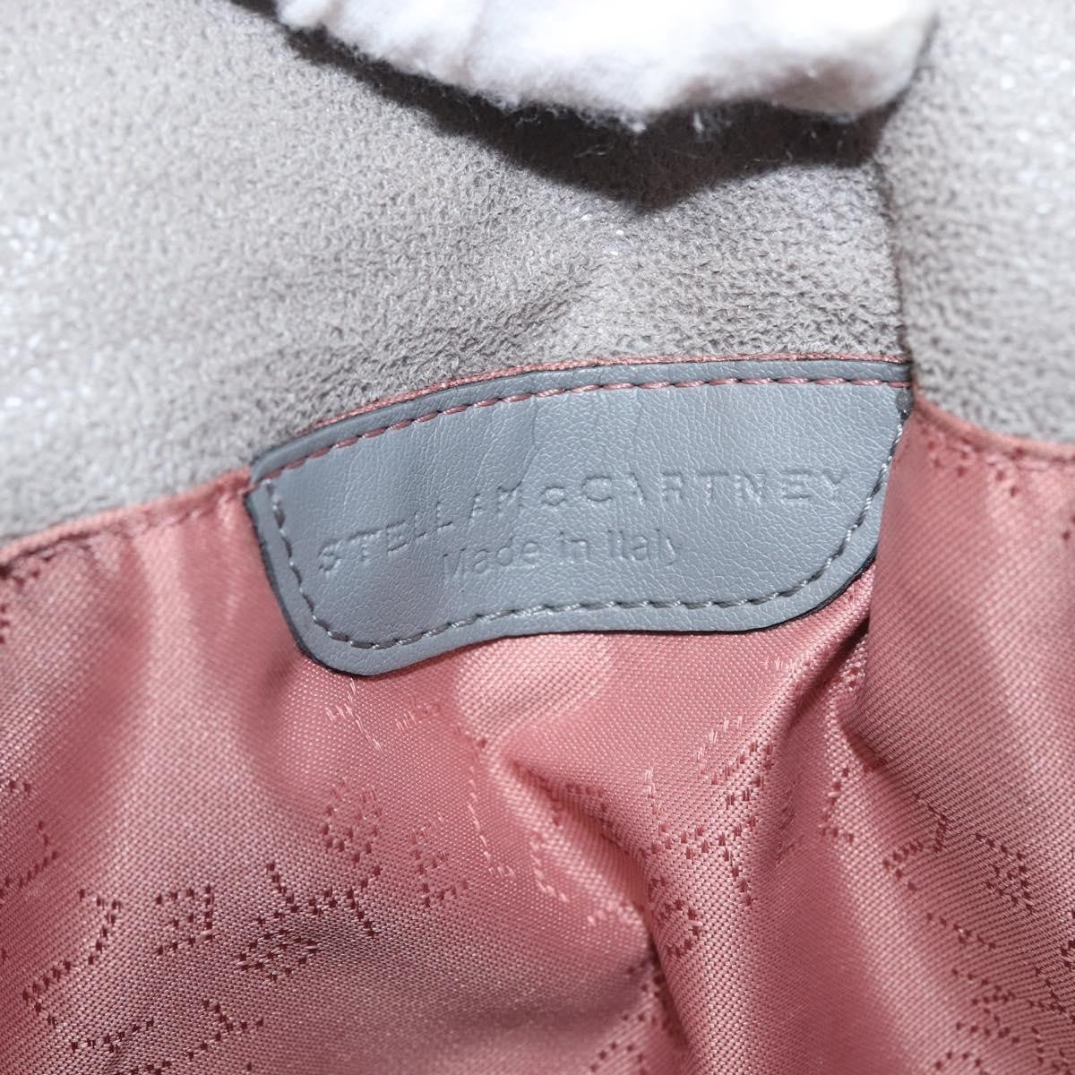 Stella McCartney Falabella Fold Over Flap Crossbody Bag Shaggy Deer, GRAY, SUEDE, Crossbody bag