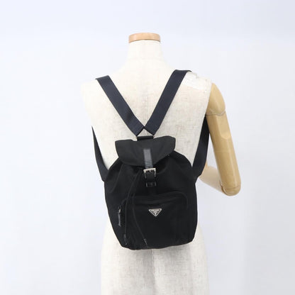 Prada Front Pocket Backpack Tessuto, BLACK, NYLON, Backpack