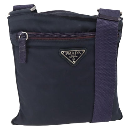 Prada Front Pocket Messenger Bag Tessuto, PURPLE, NYLON, Shoulder bag