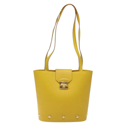 Salvatore Ferragamo Shoulder Bag Leather, YELLOW, LEATHER, Shoulder bag