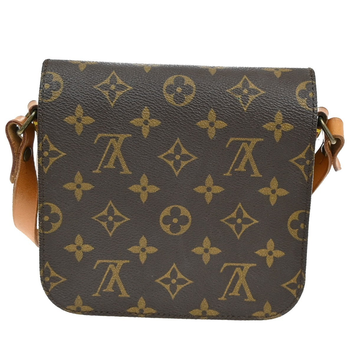 Louis Vuitton Cartouchiere Handbag Monogram Canvas, BROWN, CANVAS, Shoulder bag