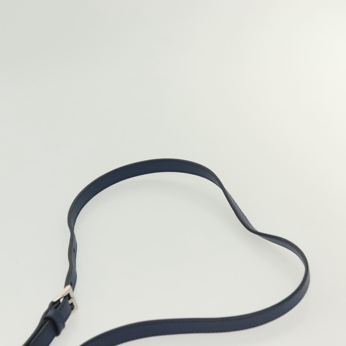 Prada Flat Messenger Tessuto with Leather, BLUE, NYLON, Shoulder bag