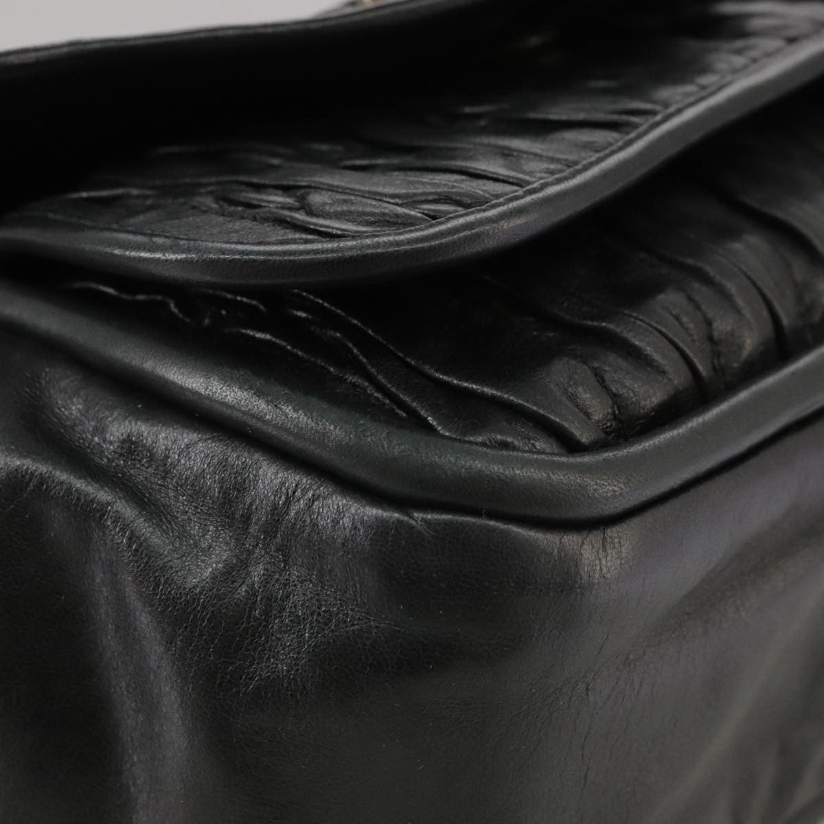 Bally Vintage Shoulder Bag Leather, BLACK, LEATHER, Shoulder bag