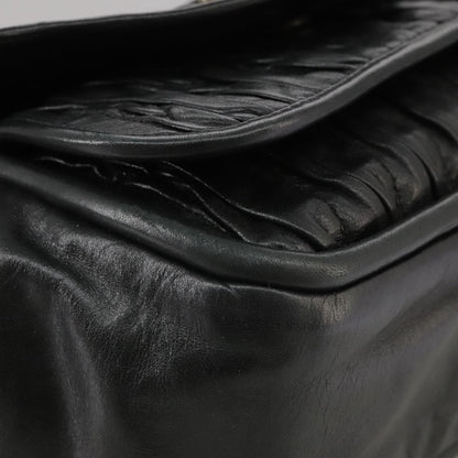 Bally Vintage Shoulder Bag Leather, BLACK, LEATHER, Shoulder bag