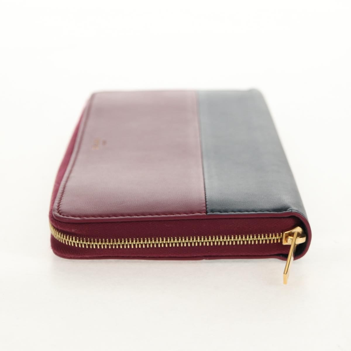 Celine Multifunction Flap Wallet Leather, BURGUNDY, LEATHER, Wallets
