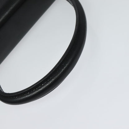 Celine Circle Logo Handbag Leather, BLACK, LEATHER, Handbag