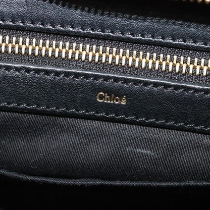 Chloe Alice Satchel Leather, BLACK, LEATHER, Handbag