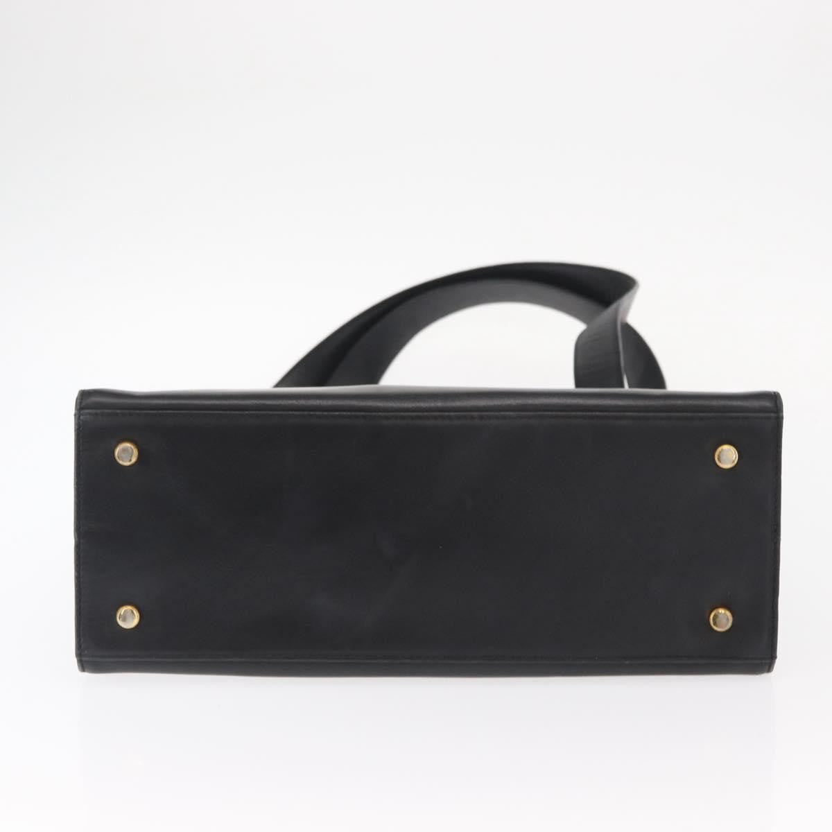 Salvatore Ferragamo Gancini Shoulder Bag Leather, BLACK, LEATHER, Shoulder bag