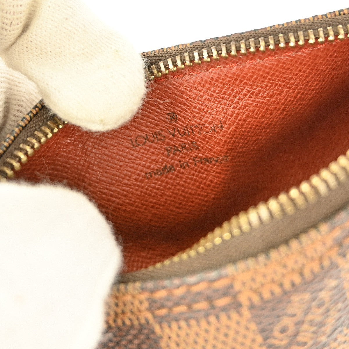 Louis Vuitton Papillon Pochette Damier, BROWN, CANVAS, Clutche & pouche