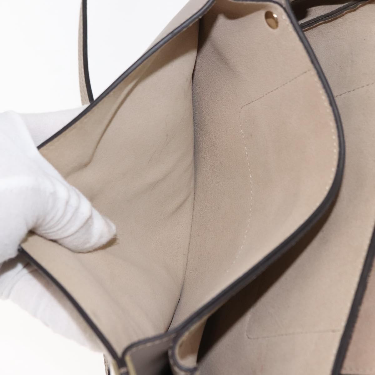 Chloe Faye Shoulder Bag Leather and Suede, BEIGE, SUEDE, Shoulder bag