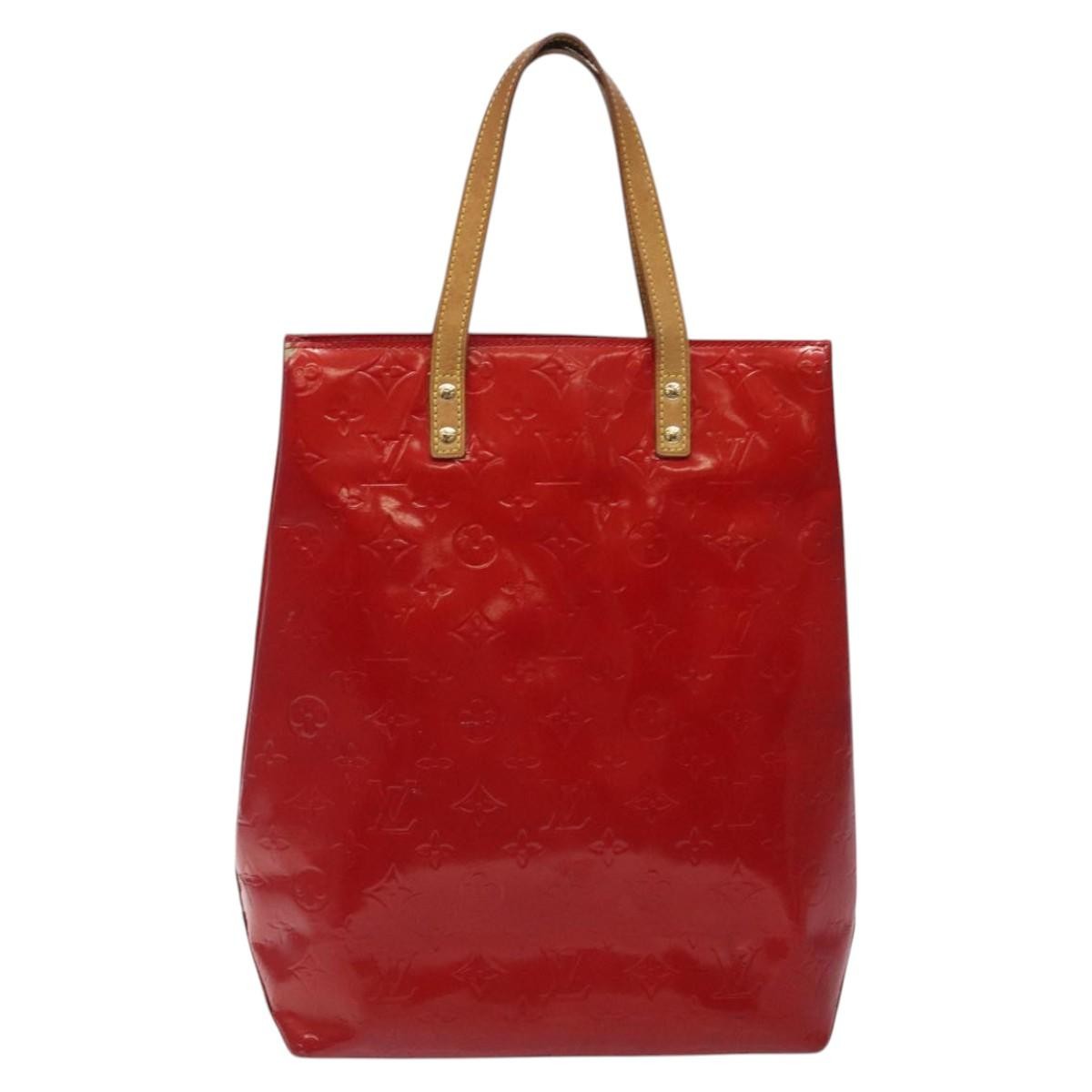 Louis Vuitton Reade Handbag Monogram Vernis, Red, Patent Leather, Handbag