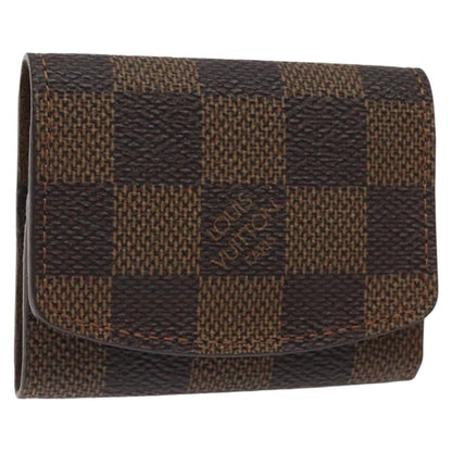 Louis Vuitton Cufflinks Case Damier, BROWN, CANVAS, Jewelry set