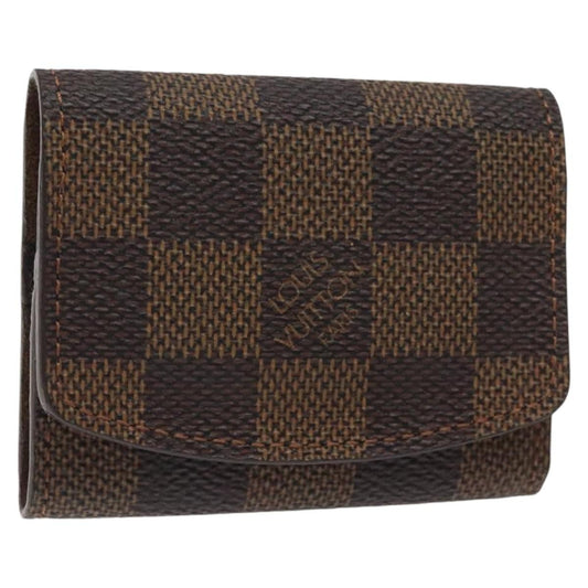 Louis Vuitton Cufflinks Case Damier, BROWN, CANVAS, Jewelry set