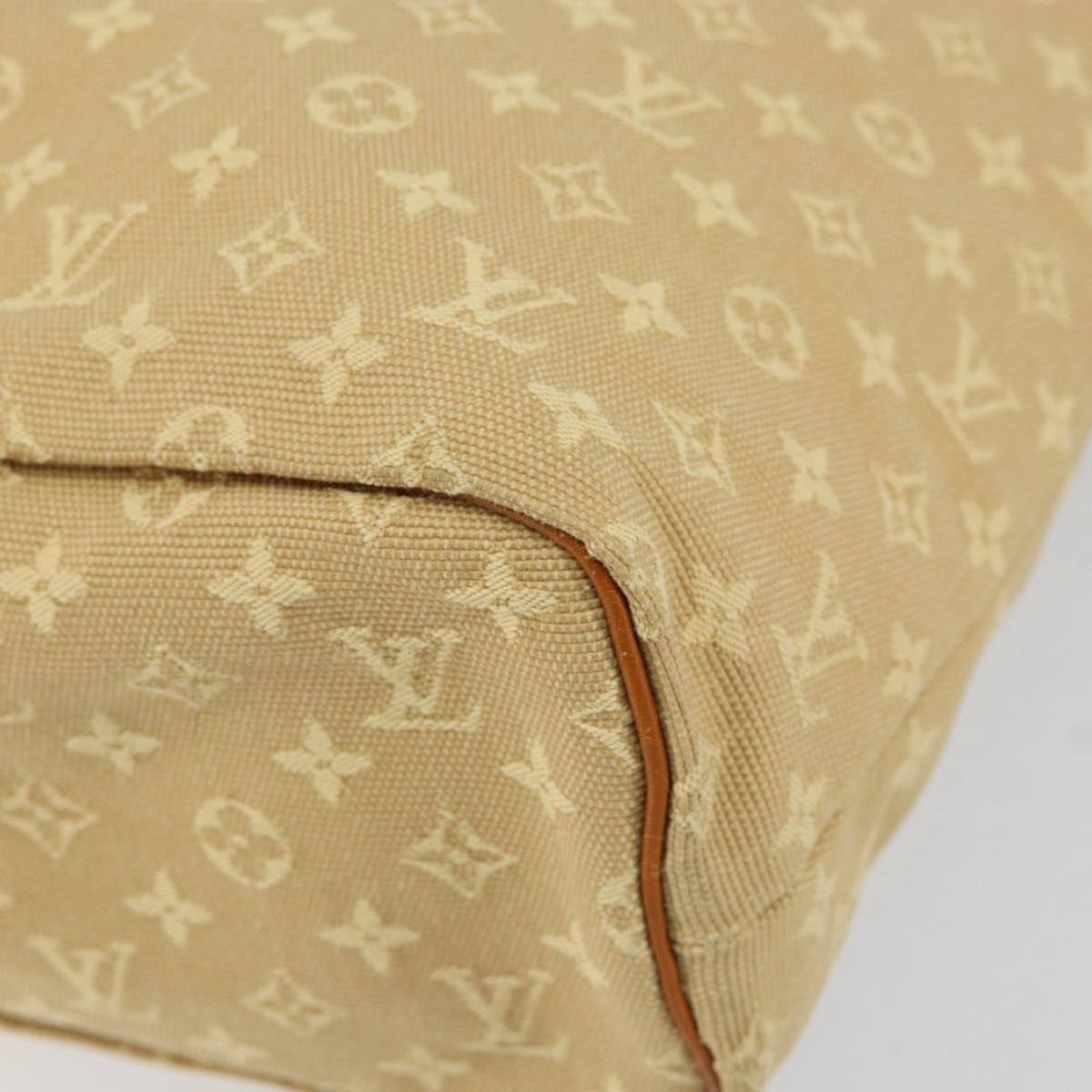 Louis Vuitton Lucille Handbag Mini Lin, BEIGE, CANVAS, Tote bag