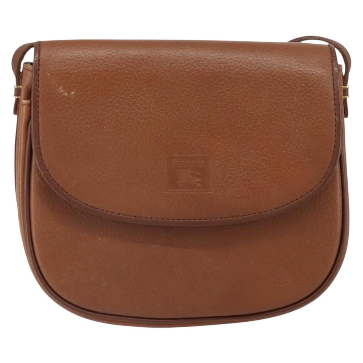 Burberry Vintage Flap Crossbody Bag Leather, BROWN, LEATHER, Shoulder bag