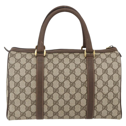 Gucci Vintage Interlocking G Boston Bag GG Coated Canvas, BEIGE, PVC, Travel bag