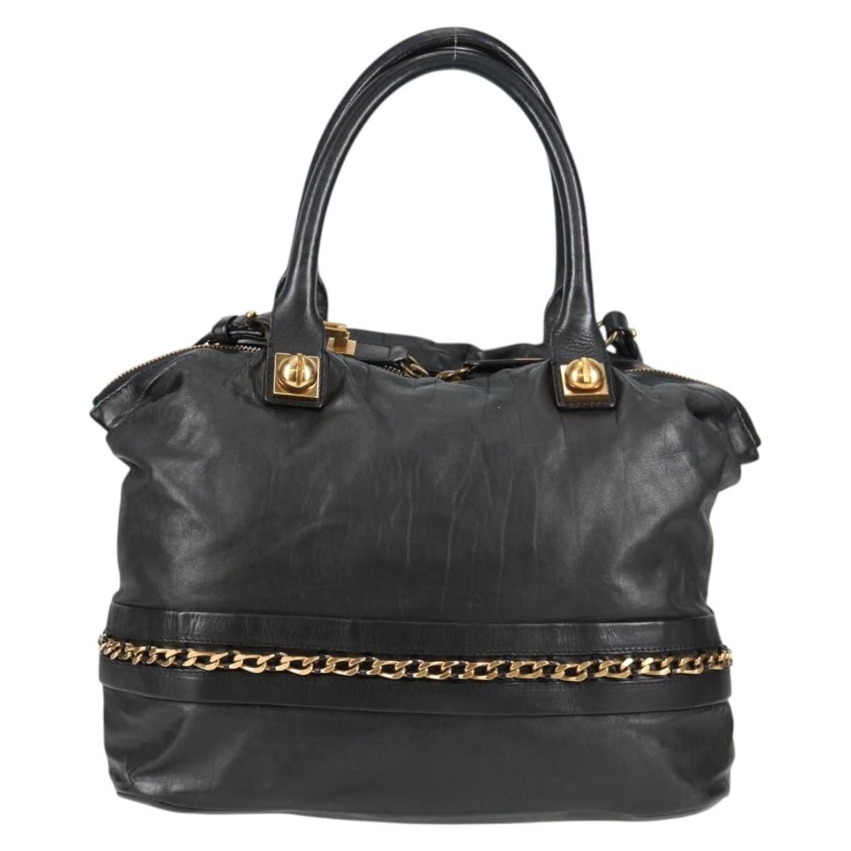 Chloe Vintage Tote bag Leather, BLACK, LEATHER, Tote bag