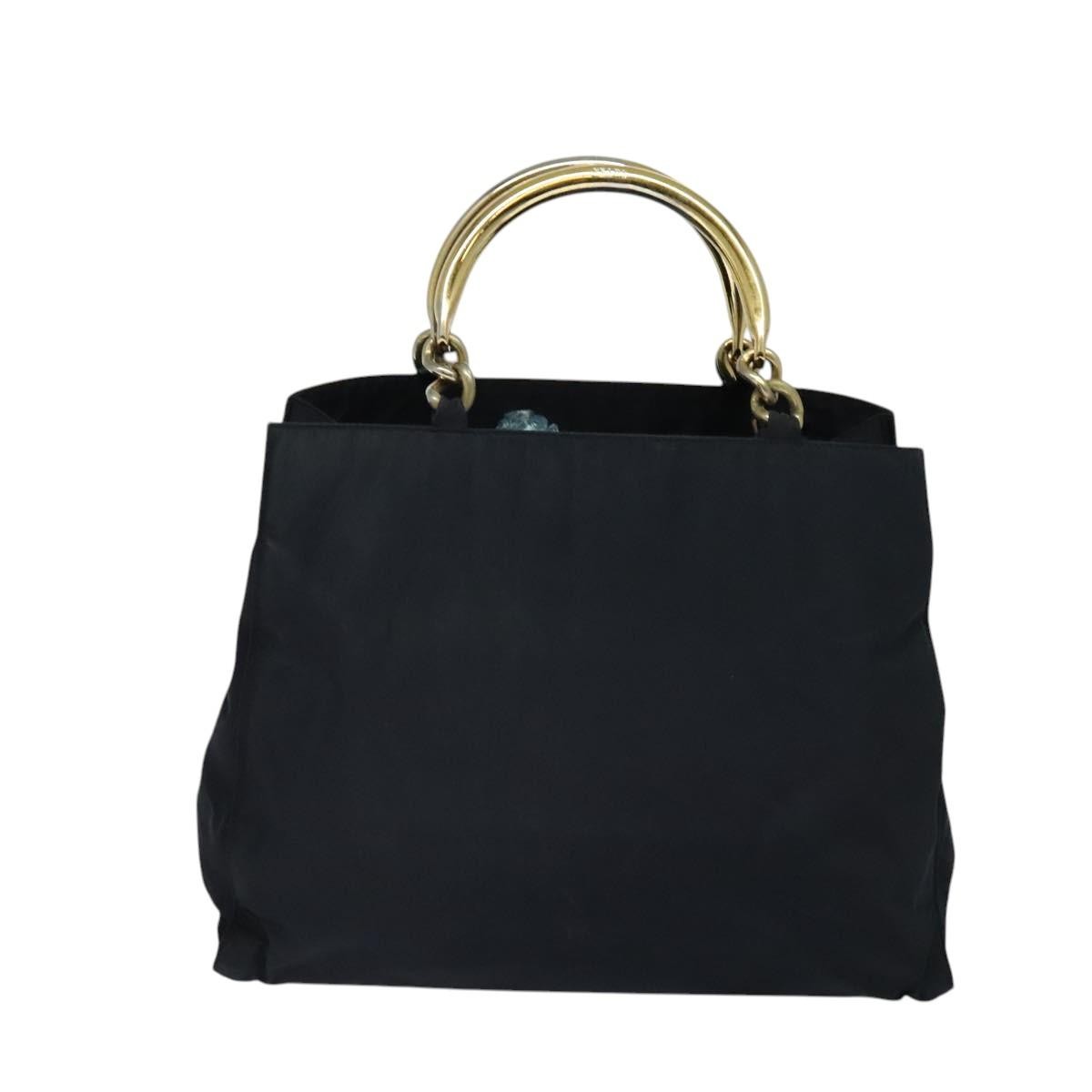 Prada Metal Handles Tote Tessuto, NAVY, NYLON, Tote bag