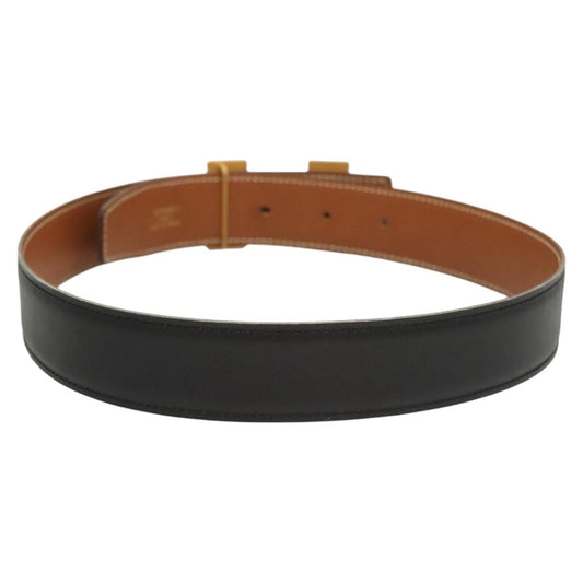 Hermes Constance Belt Leather, BLACK, LEATHER, Belts