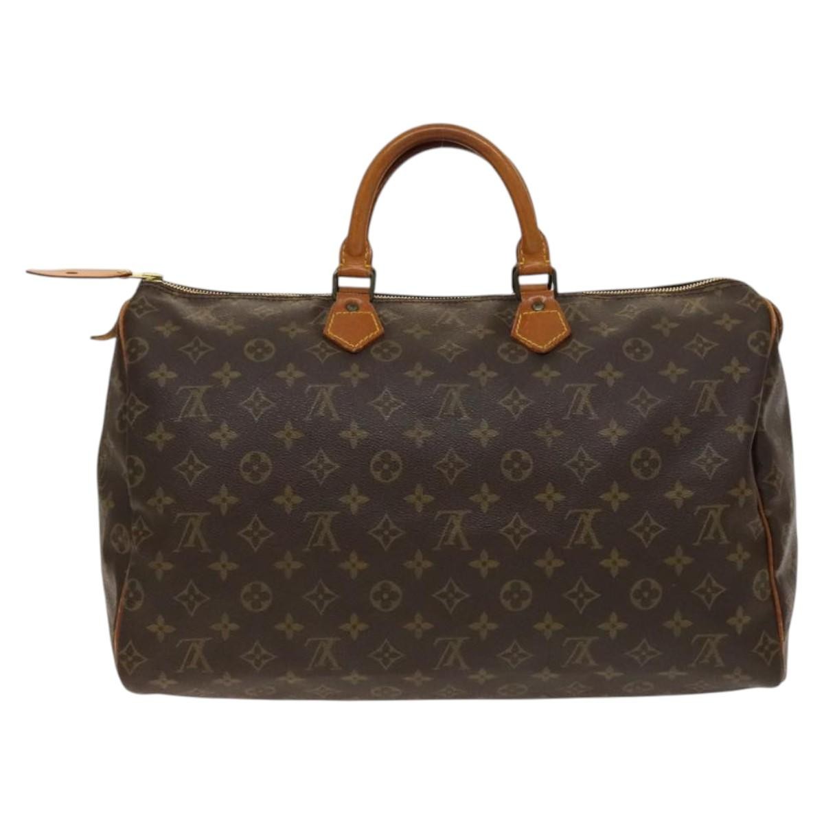 Louis Vuitton Speedy Handbag Monogram Canvas, BROWN, CANVAS, Handbag