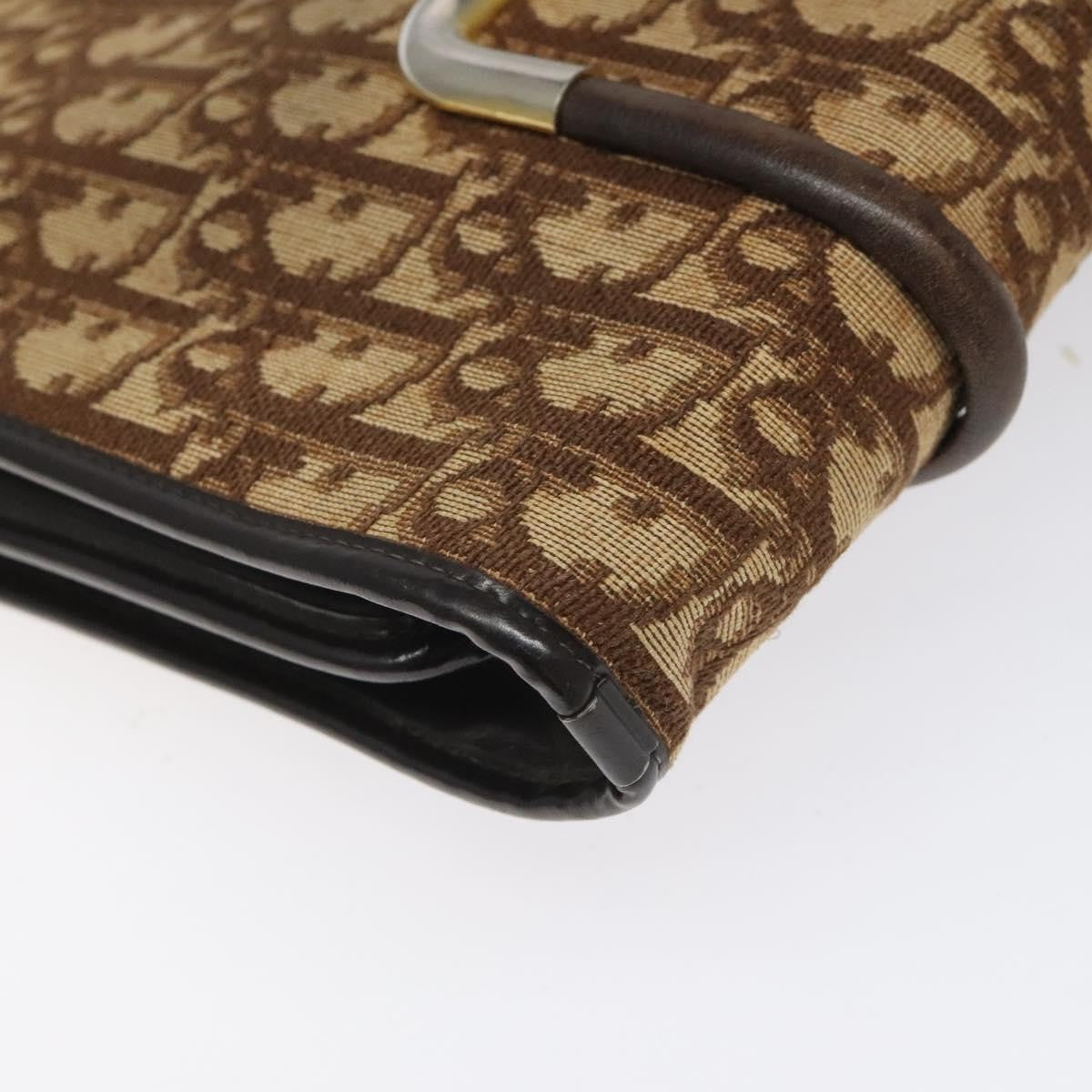 Christian Dior Vintage Trotter Shoulder Bag Canvas, BROWN, CANVAS, Shoulder bag