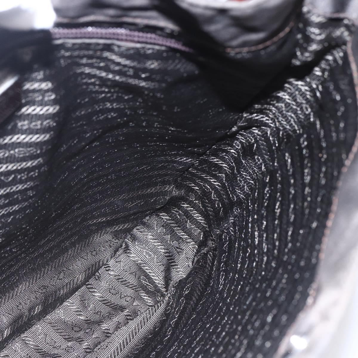 Prada Resin chain shoulder bag Nylon, BROWN, NYLON, Shoulder bag