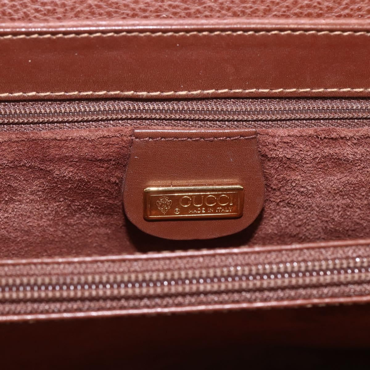 Gucci Vintage tote Leather, BROWN, LEATHER, Tote bag