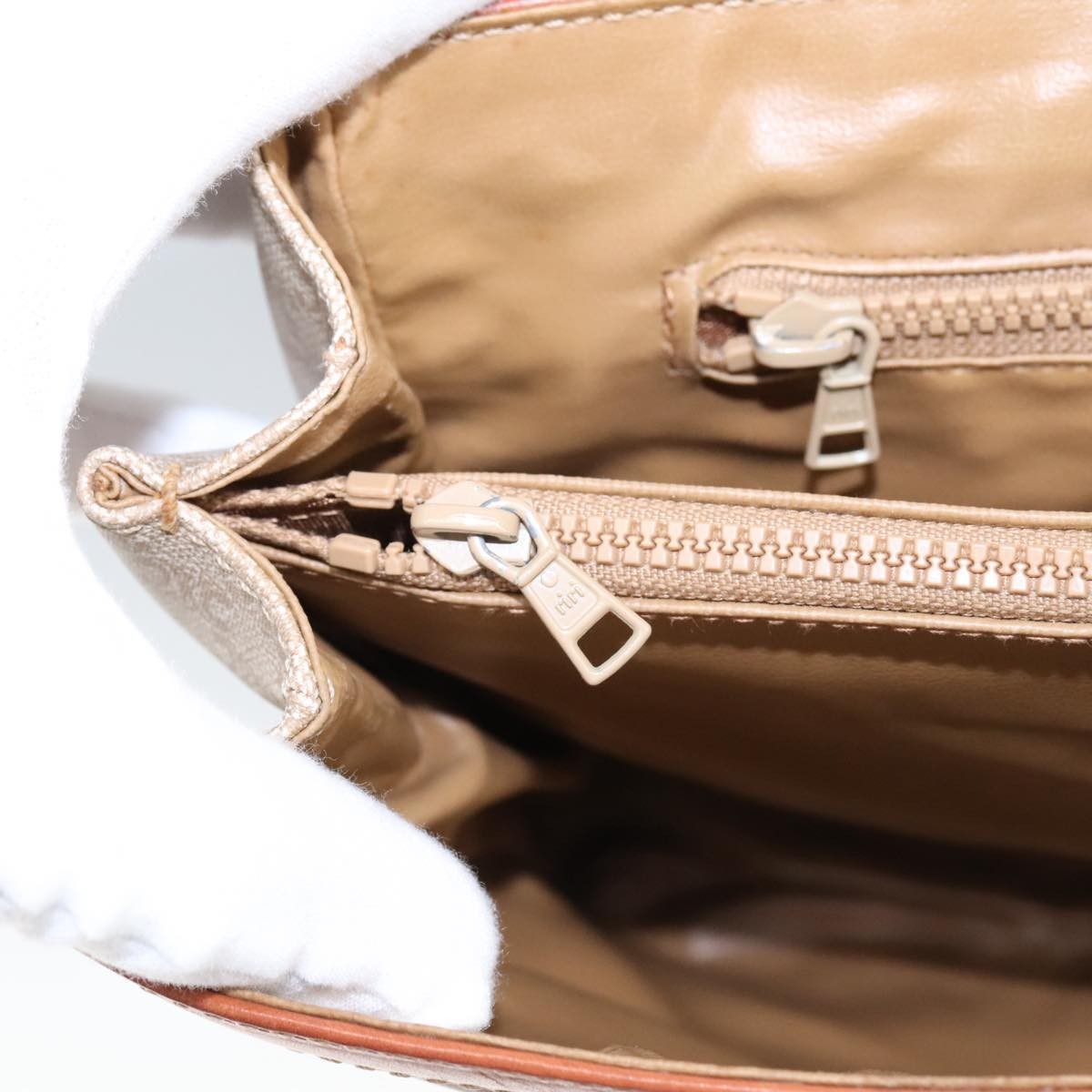 Celine Vintage Macadam Handbag Macadam, BEIGE, PVC,CANVAS, Handbag