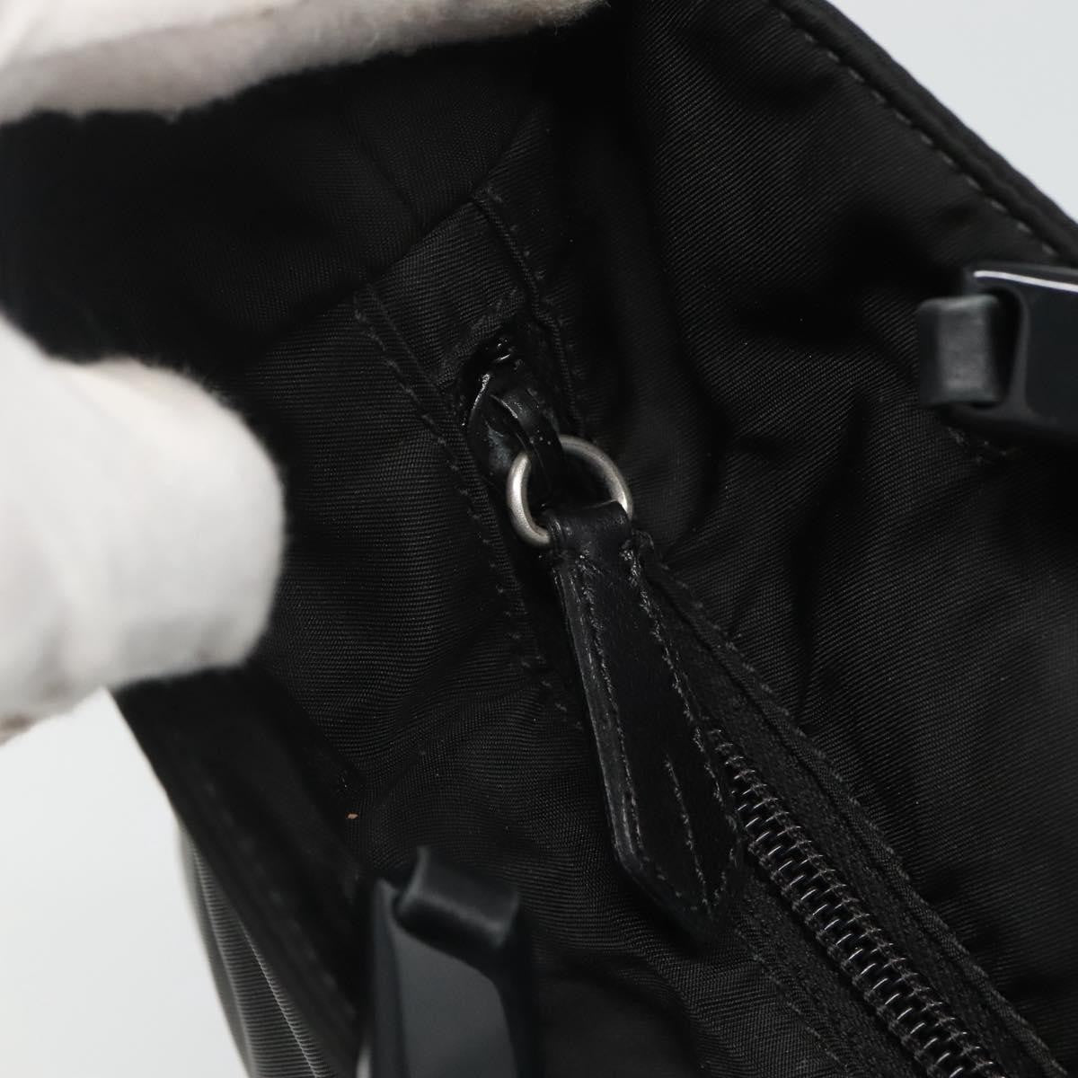 Prada Chain Shoulder Bag Tessuto, BLACK, NYLON, Shoulder bag