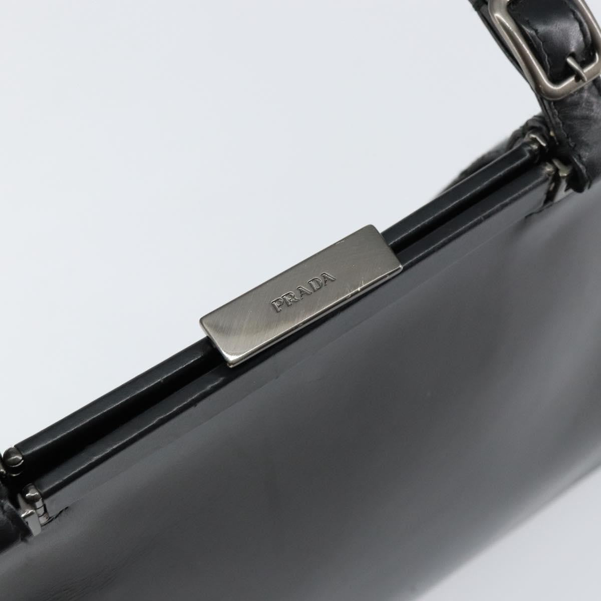 Prada Vintage Handbag Leather, BLACK, LEATHER, Handbag