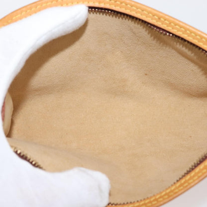 Louis Vuitton Bucket Pouch Leather, BEIGE, LEATHER, Clutche & pouche