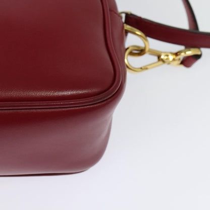 Fendi Camera Bag Zucca Embossed Leather, RED, LEATHER, Shoulder bag