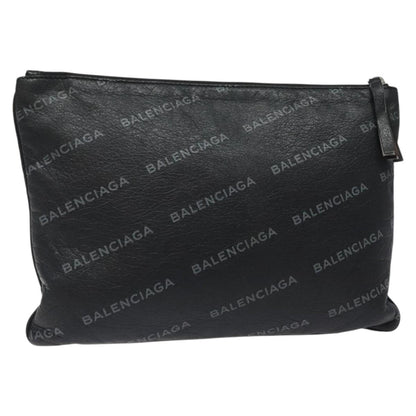 Balenciaga Explorer Pouch Leather, BLACK, LEATHER, Clutche & pouche