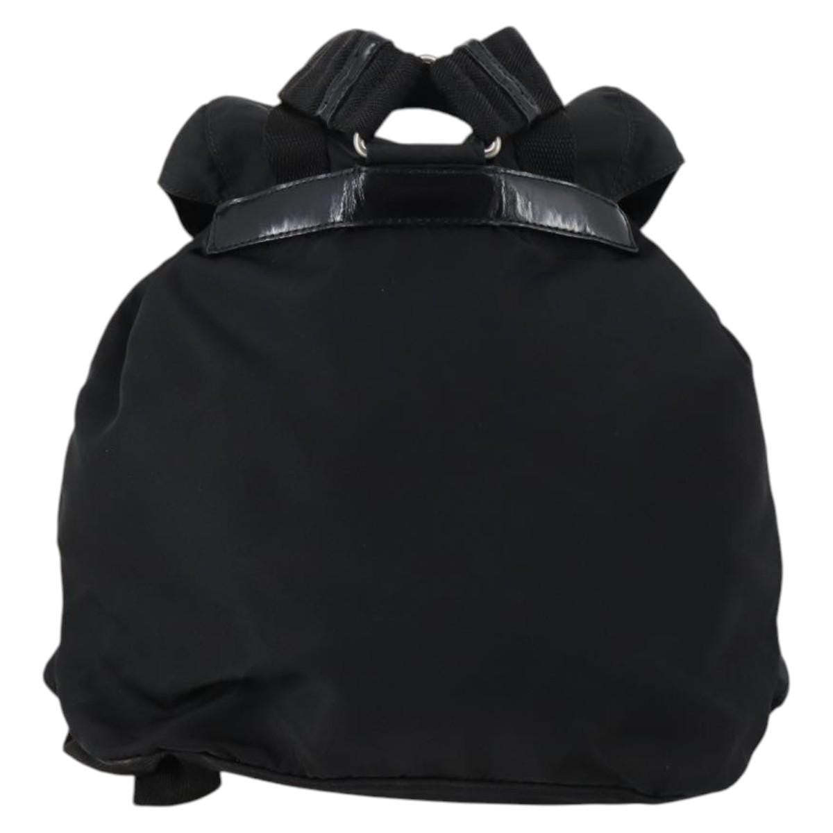 Prada Double Front Pocket Backpack Tessuto, BLACK, NYLON, Backpack