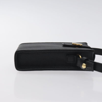 Chanel Cigarette Case Leather, BLACK, LEATHER, Clutche & pouche