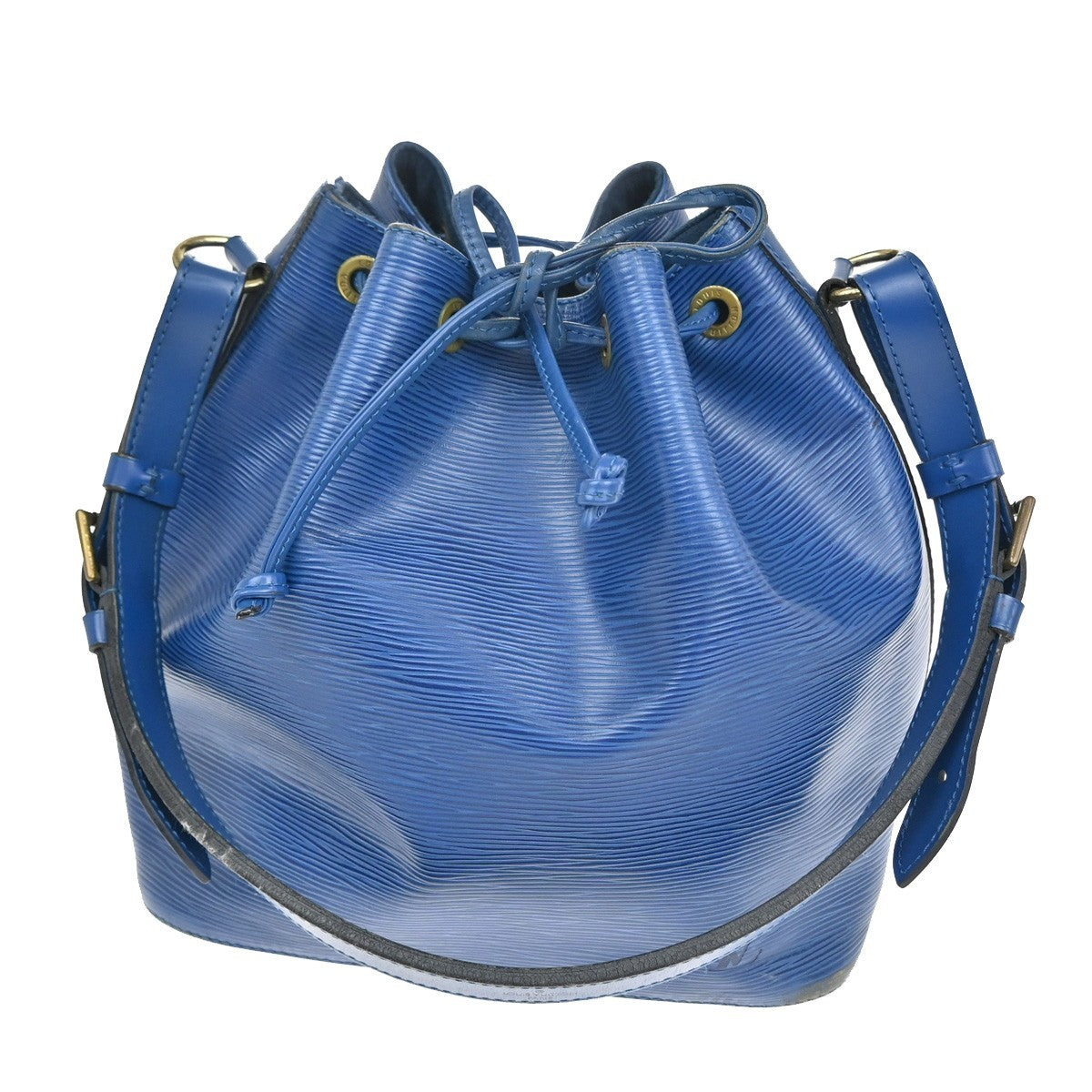 Louis Vuitton Petit Noe Handbag Epi Leather, BLUE, LEATHER, Handbag