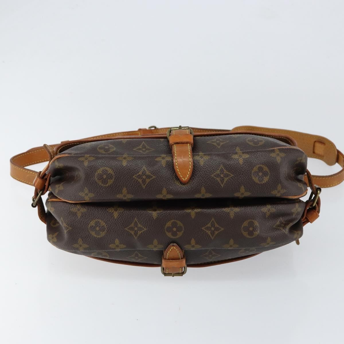 Louis Vuitton Saumur Handbag Monogram Canvas, BROWN, CANVAS, Shoulder bag