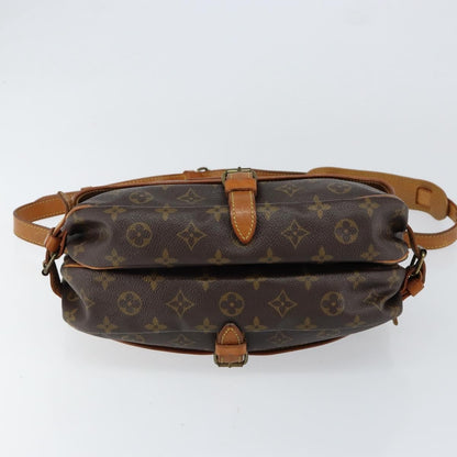Louis Vuitton Saumur Handbag Monogram Canvas, BROWN, CANVAS, Shoulder bag