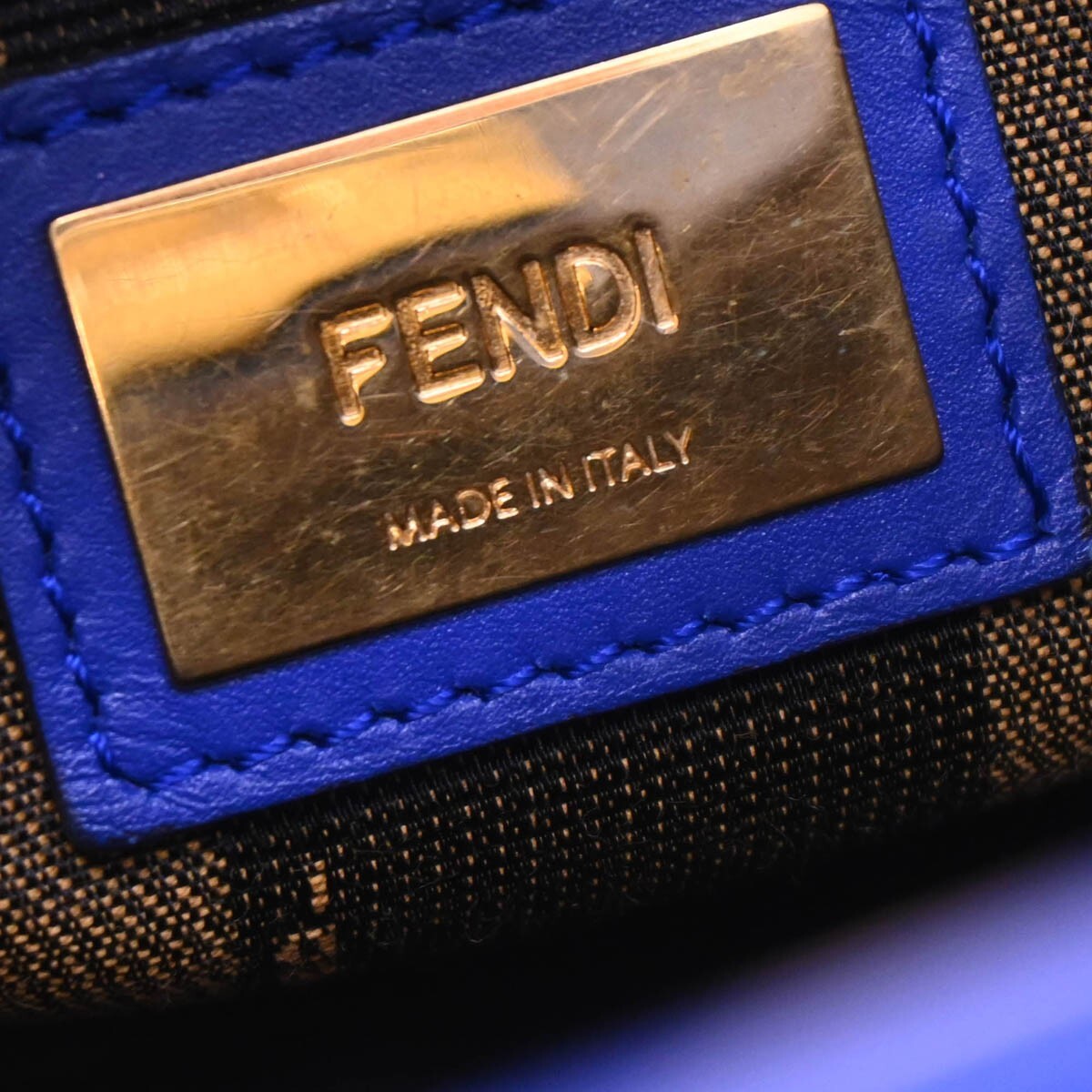 Fendi Peekaboo Bag Soft Leather, BLUE, LEATHER, Handbag