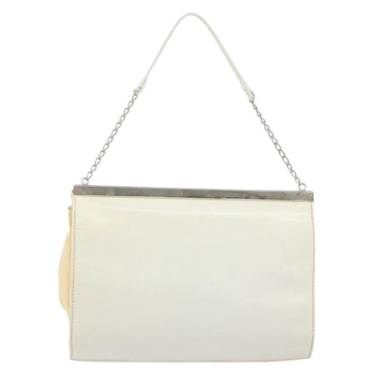 Prada Vintage Shoulder Bag Leather, WHITE, LEATHER, Shoulder bag