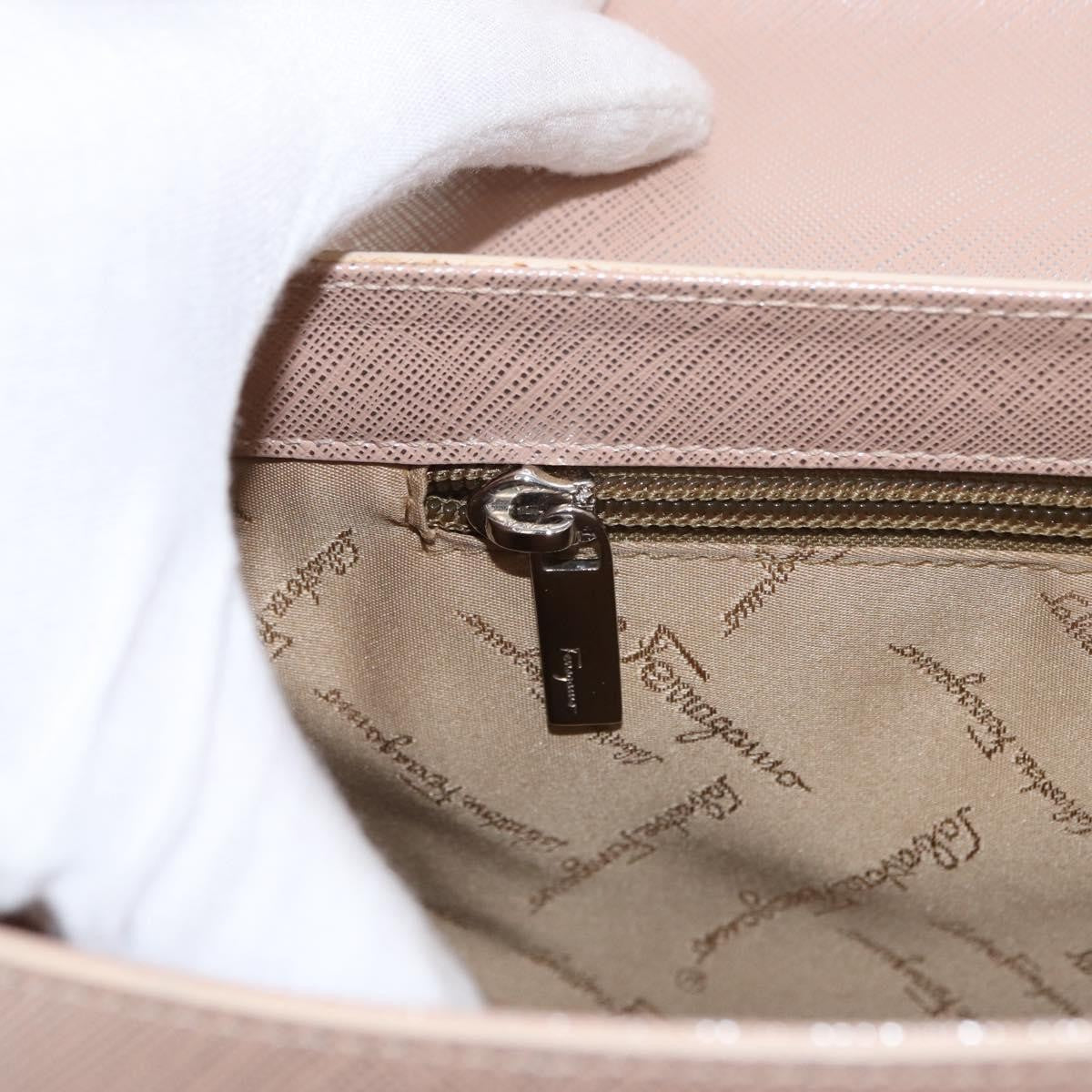 Salvatore Ferragamo Gancini Shoulder Bag Leather, PINK, LEATHER, Shoulder bag